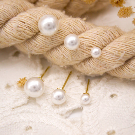 Aretes de perla 4 mm