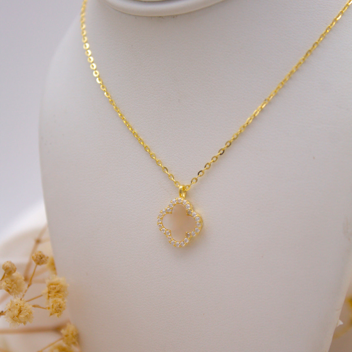 Pave Clover Necklace