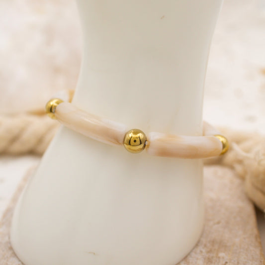 Peachcream - Pulsera elástica de resina