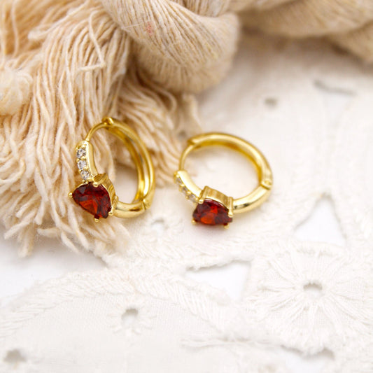 Corazon Rojo - Aretes