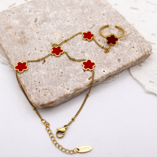 Clover rojo - Handchain