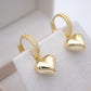 Liudmila Gold Heart Huggie Earrings