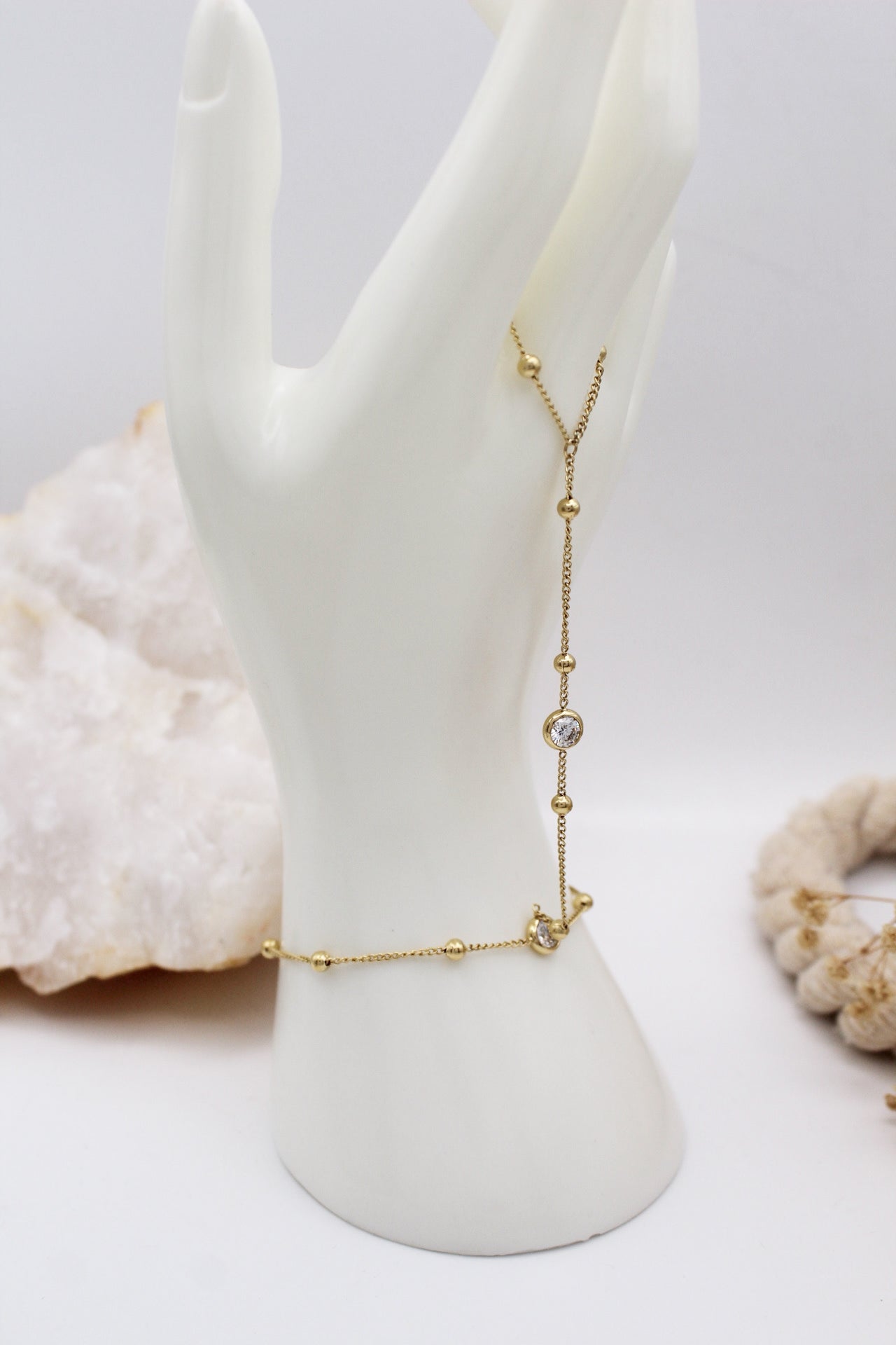 Doble Zircon - Hand Chain