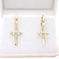 Shayla Cross Huggie Earrings
