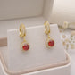 Bernabela Huggie Earrings - Rojo