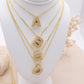 Wee Pave Letter Initial Necklace