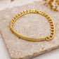 Pulsera varonil - Estilo cubana con placa
