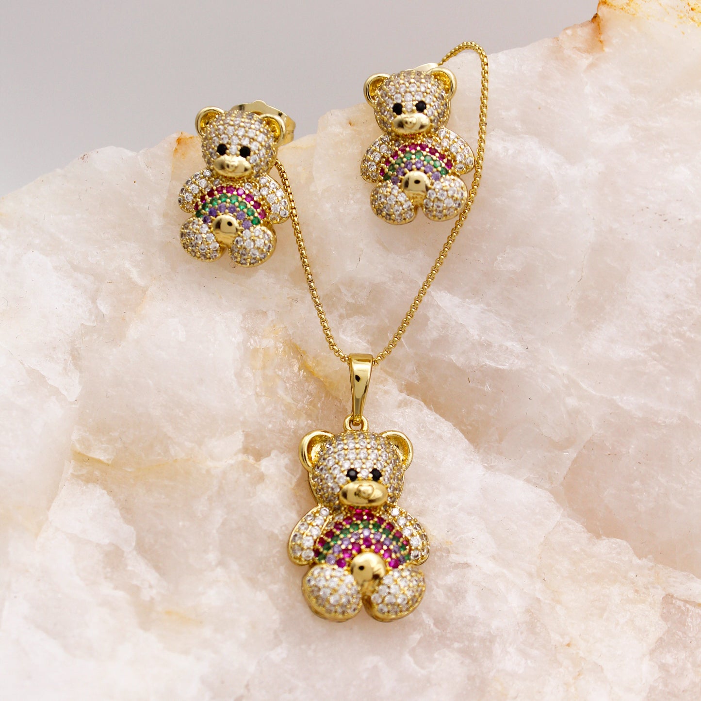 Teddybear Jewelry Set
