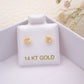Mini Heart Screwback Piercings 14KT