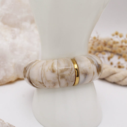 Acrilic Bangle - Beige