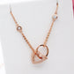 Fiancee Rosegold Heart Necklace