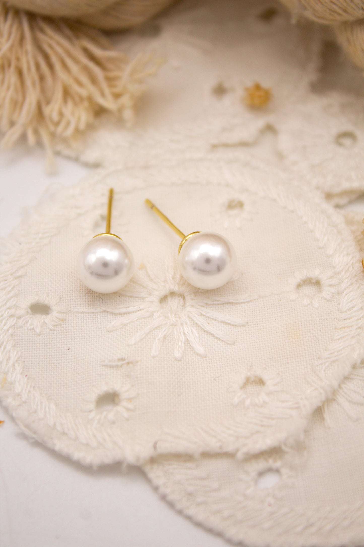 Aretes de perla 4 mm