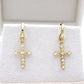 Thais Cross Huggie Earrings