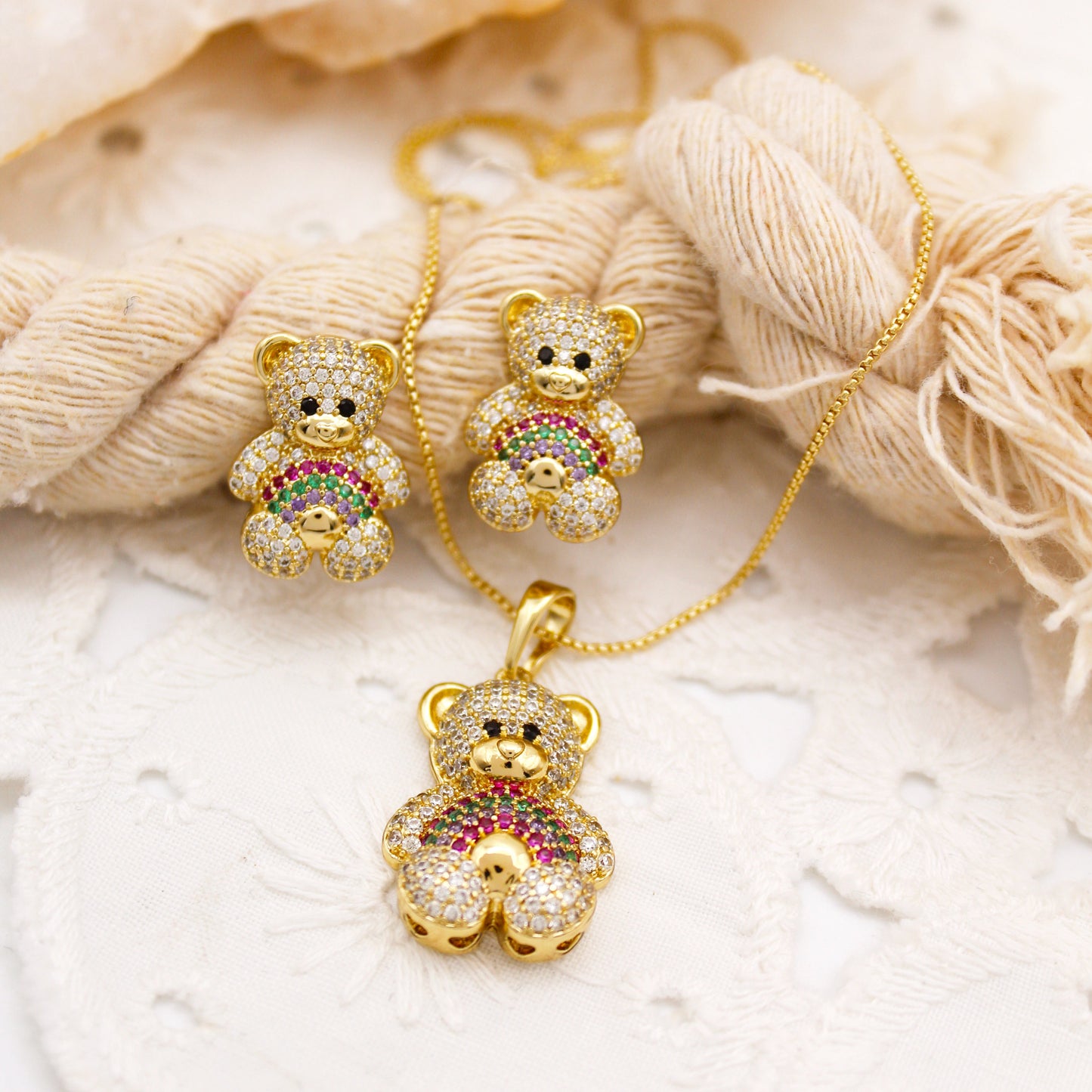 Teddybear Jewelry Set