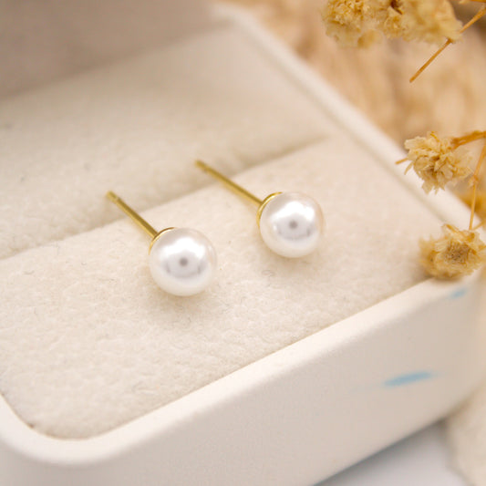 Aretes de perla 6 mm