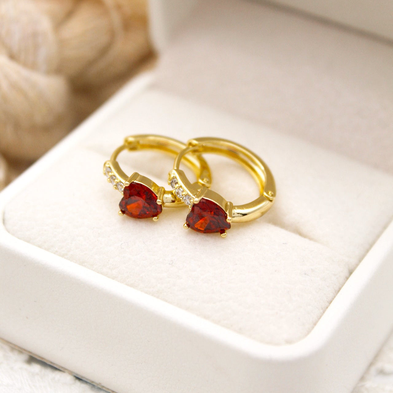 Corazon Rojo - Aretes