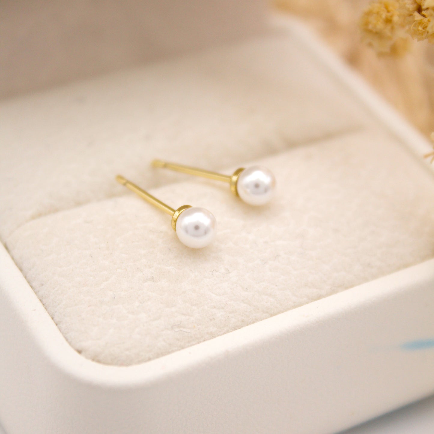 Aretes de perla 4 mm