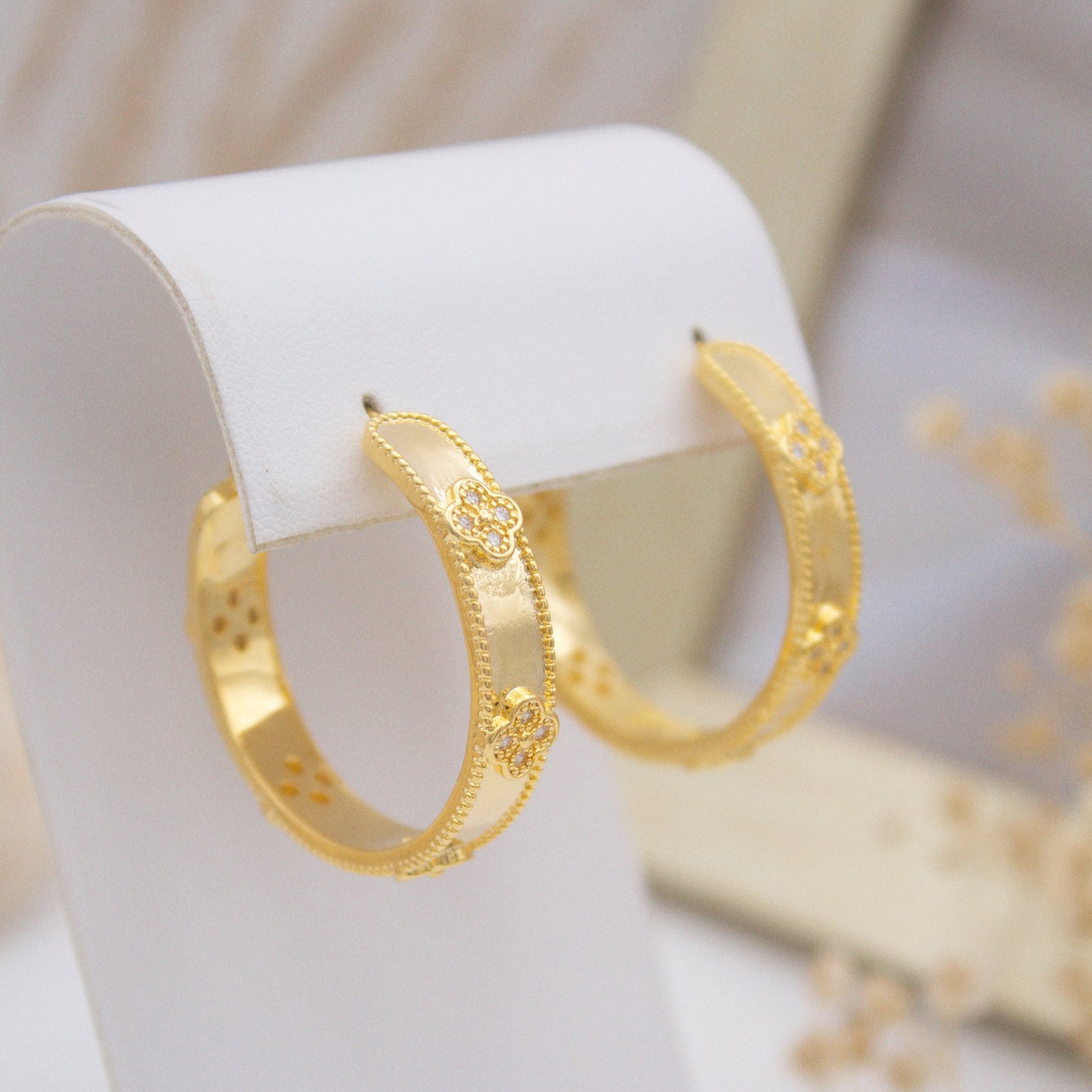 Nuray clover Hoop Earrings
