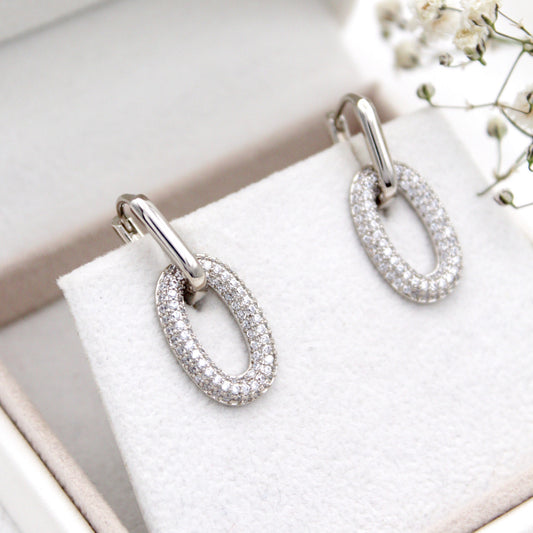 Jaelyn Silver Huggie Earrings