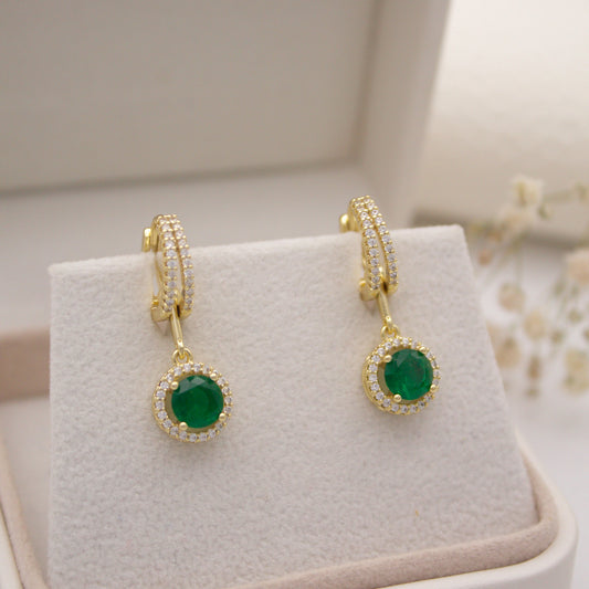 Bernabela Huggie Earrings - Verde