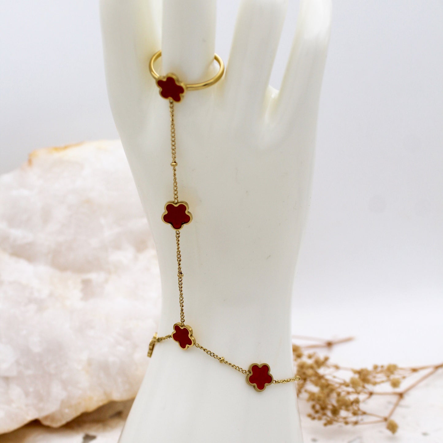 Clover rojo - Handchain