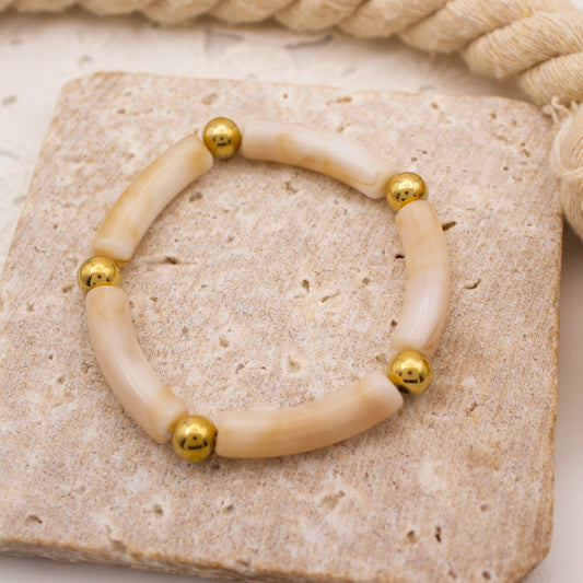 Peachcream - Pulsera elástica de resina