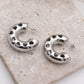 Coralia Chunky Hoop Earrings - Silver