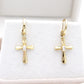 Trina Cross Huggie Earrings