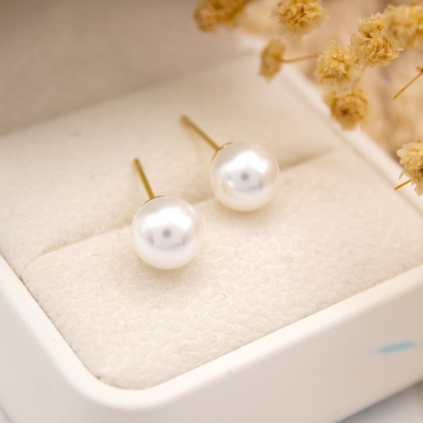 Aretes de perla 8 mm