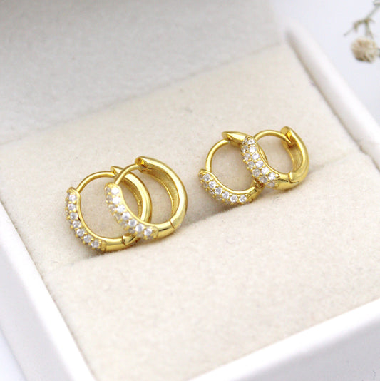 Althea Gold Piercing Earrings (6 mm)