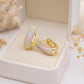 Saphira Tripletone Hoop Earrings