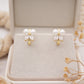 Zoe Pearl Huggie Earrings