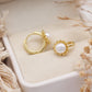 Sunny Pearl Huggie Earrings